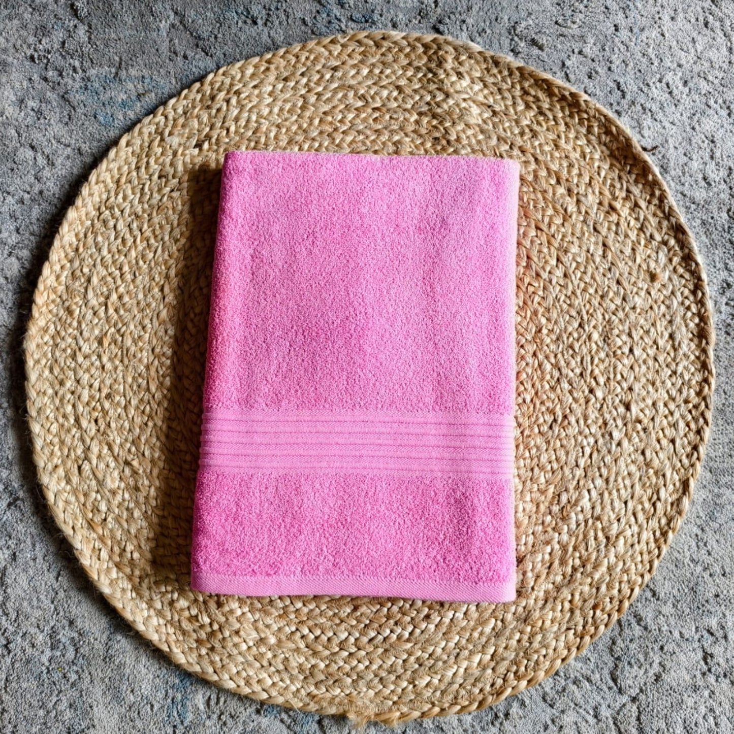 Premium Cotton Bath Towels- Light Pink