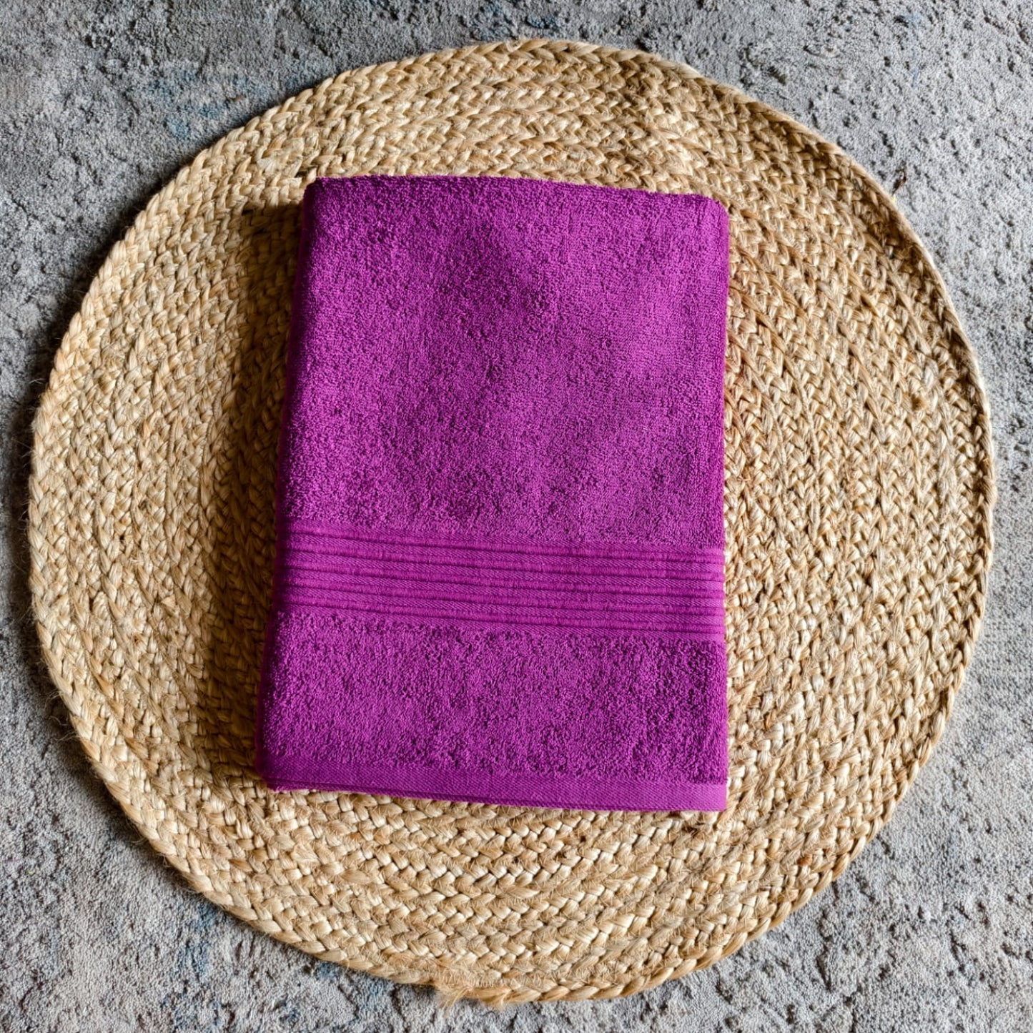 Premium Cotton Bath Towels-Deep Pink
