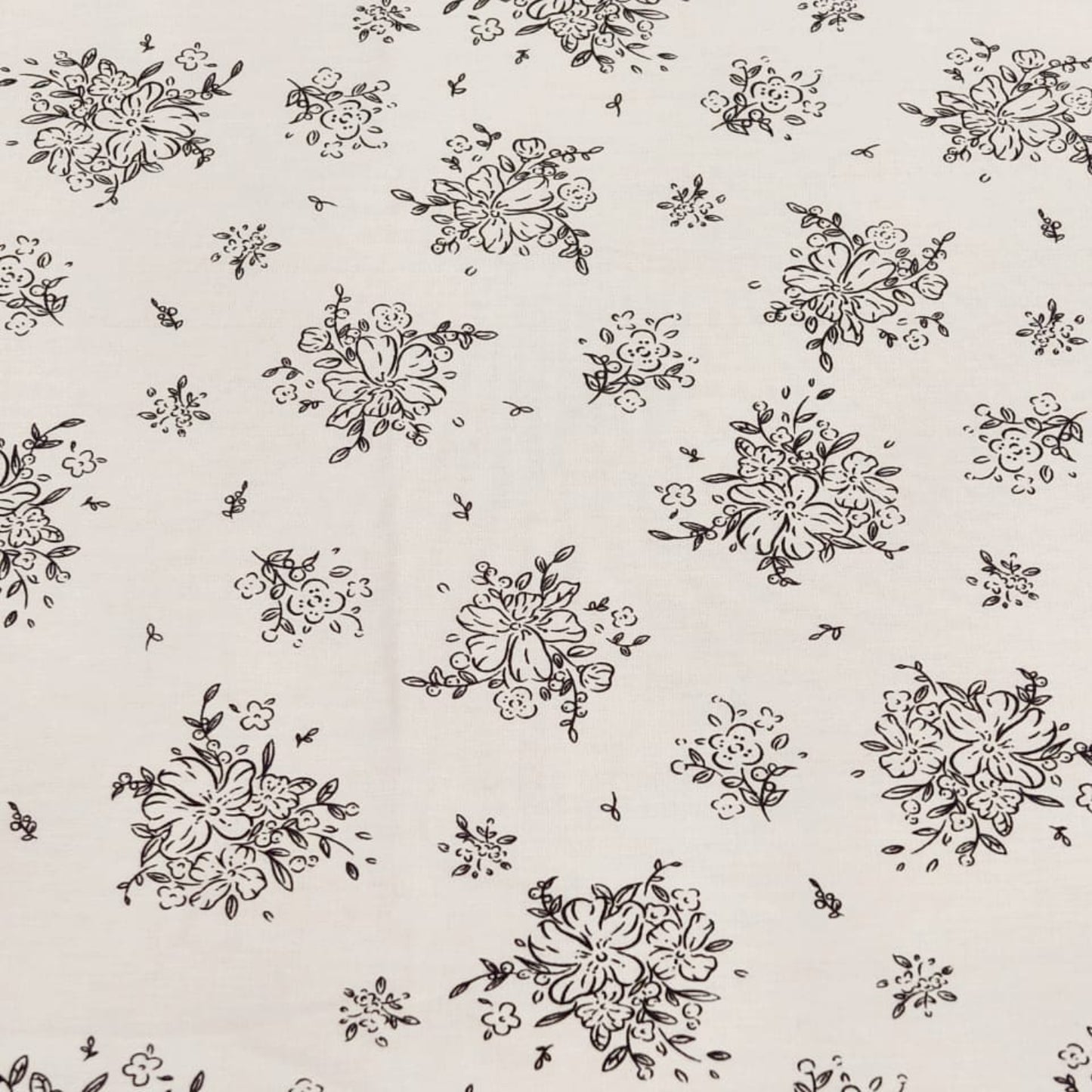 Floral King Pure Cotton Bedsheet —White-F02