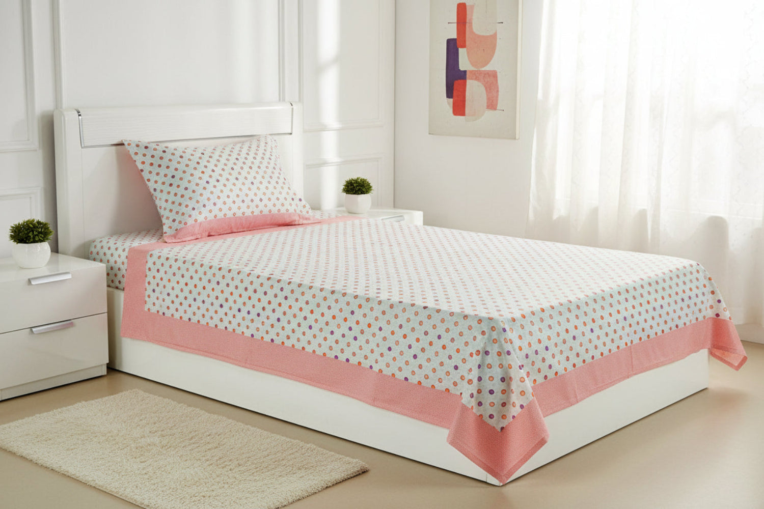 Single Pure Cotton Bedsheets