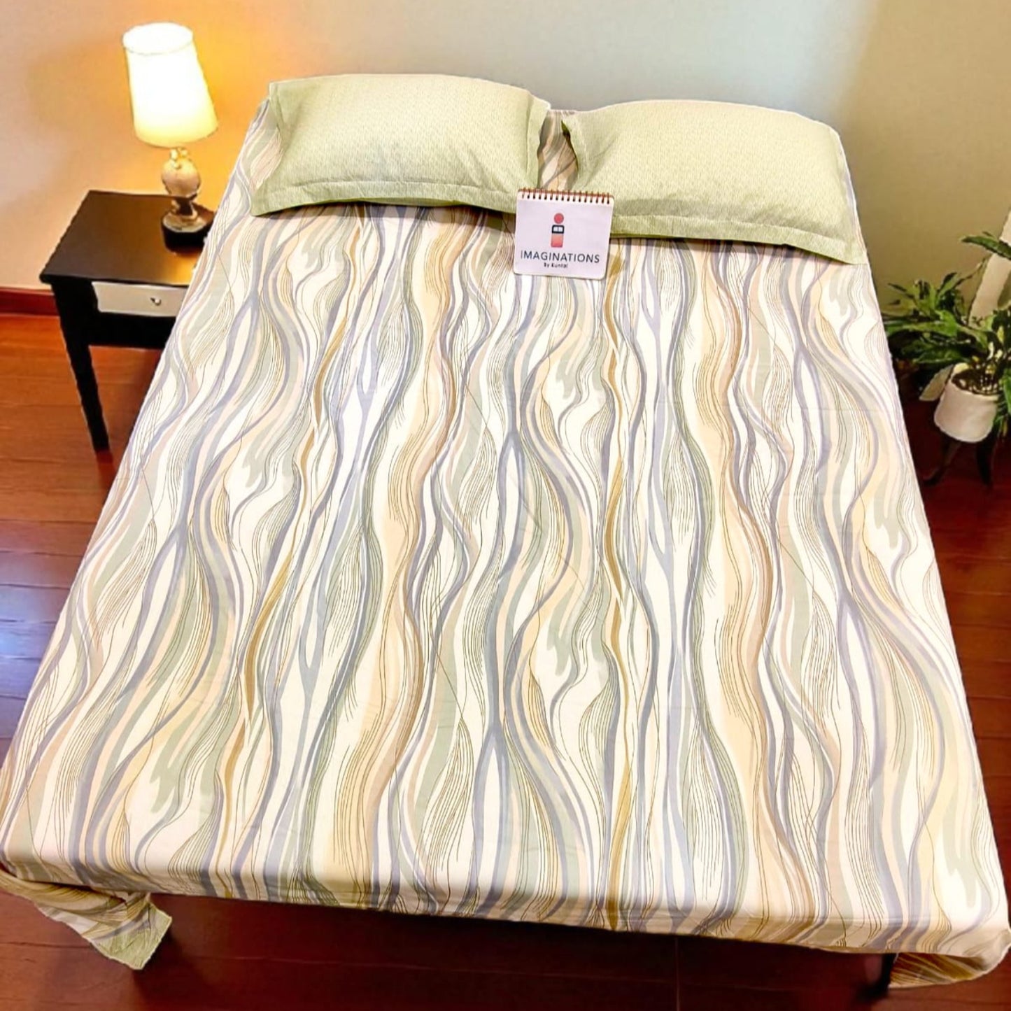 Geometric King Pure Cotton Bedsheet — Multicolour-M01