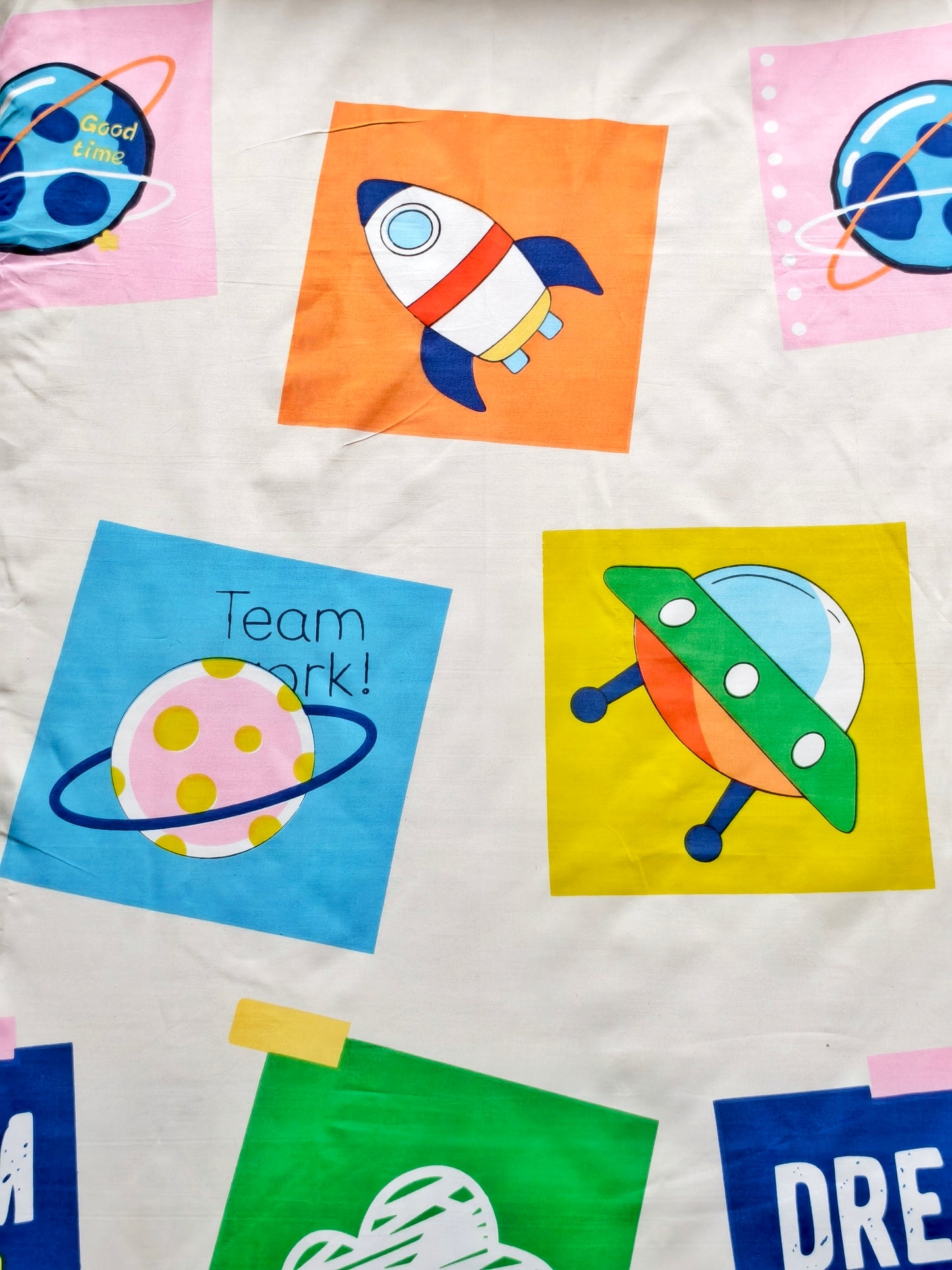 Kids Single Glaze  Cotton Bedsheet — Dream Big