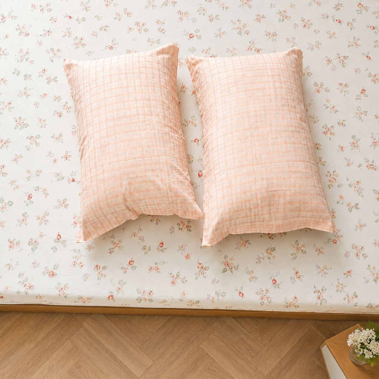 Floral Queen Pure Cotton Bedsheet —Cream