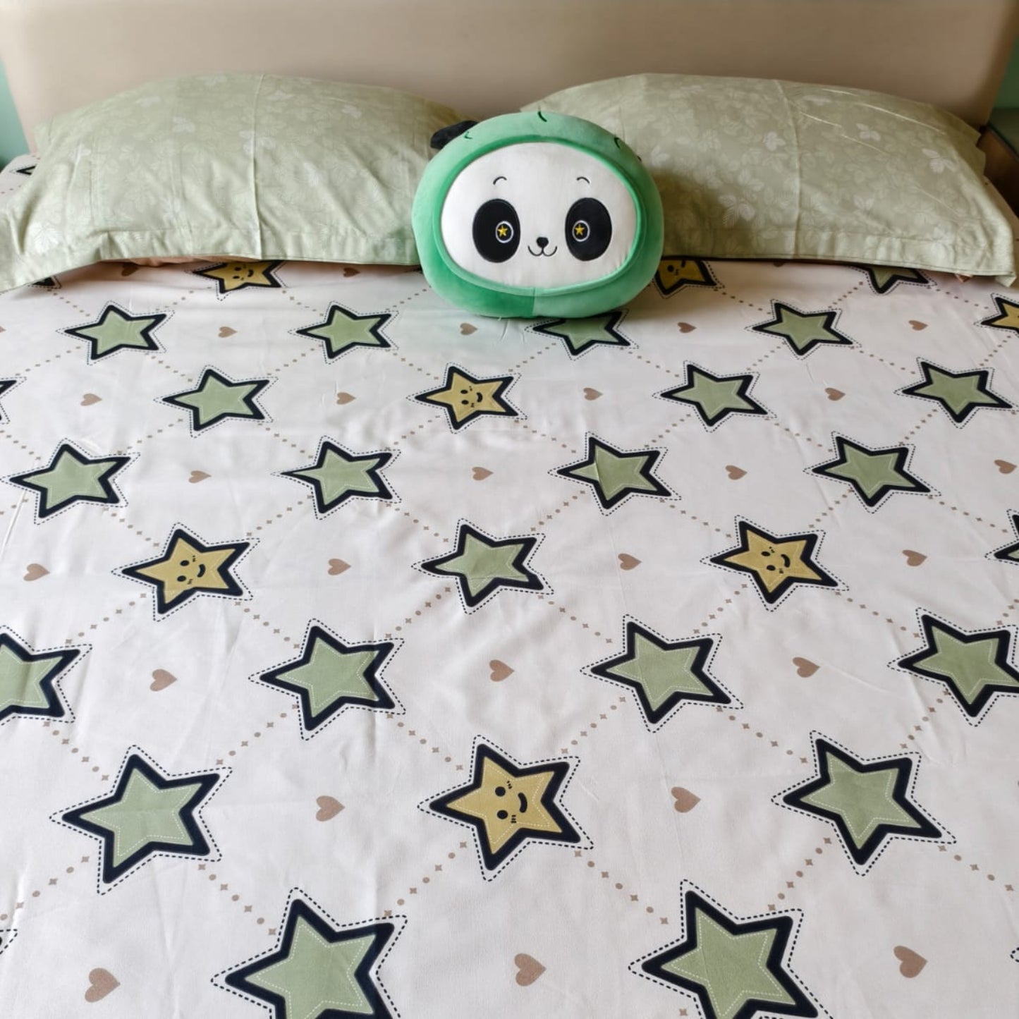Kids Queen Glaze  Cotton Bedsheet —Starry Dreams