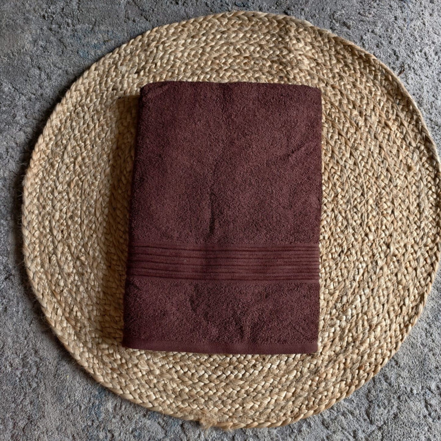 Premium Cotton Bath Towels- Dark Brown