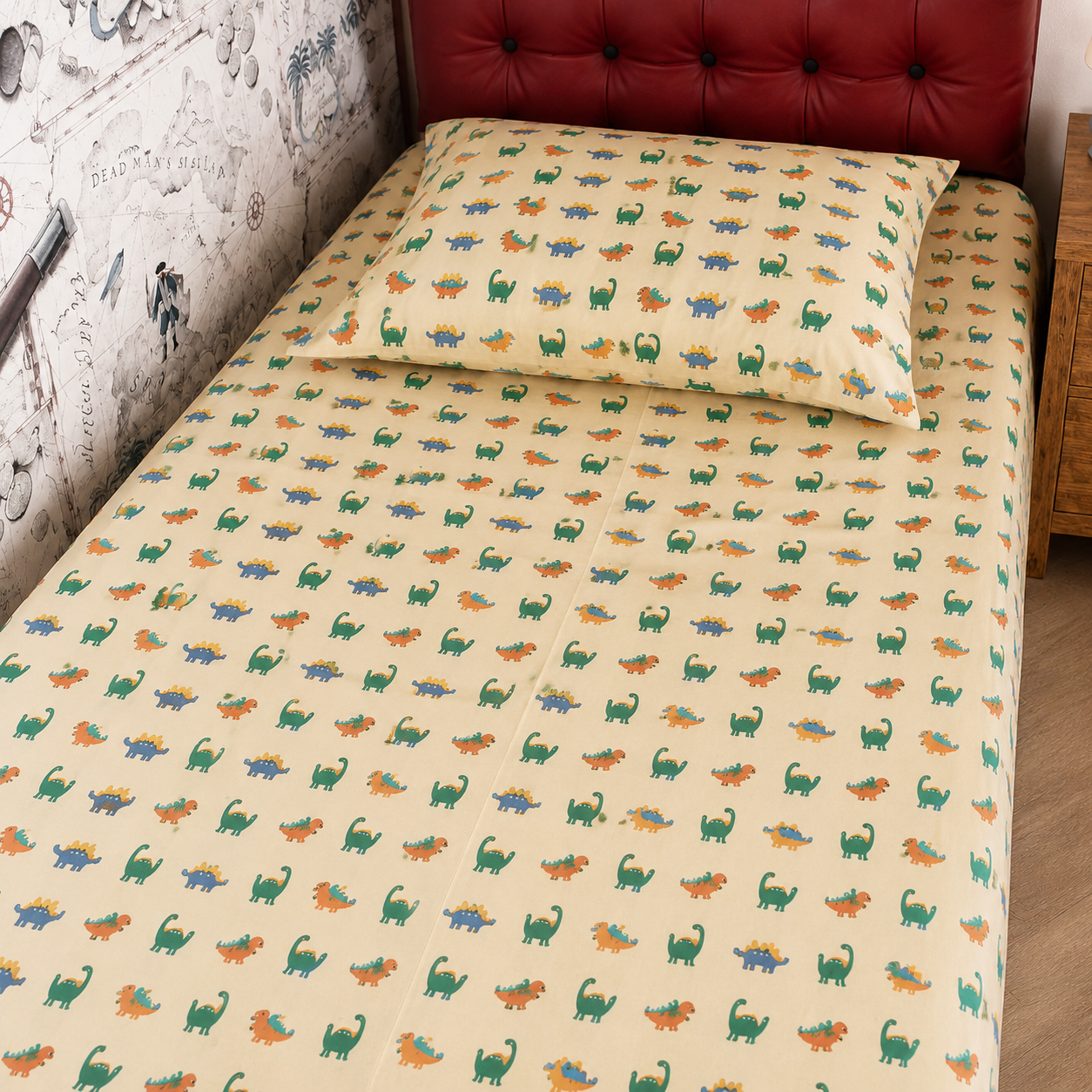 Kids Single Pure  Cotton Bedsheet — Baby Dinos