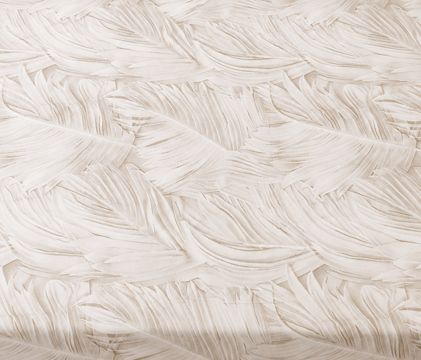 Geometric Queen Pure Cotton Bedsheet —Feather Print