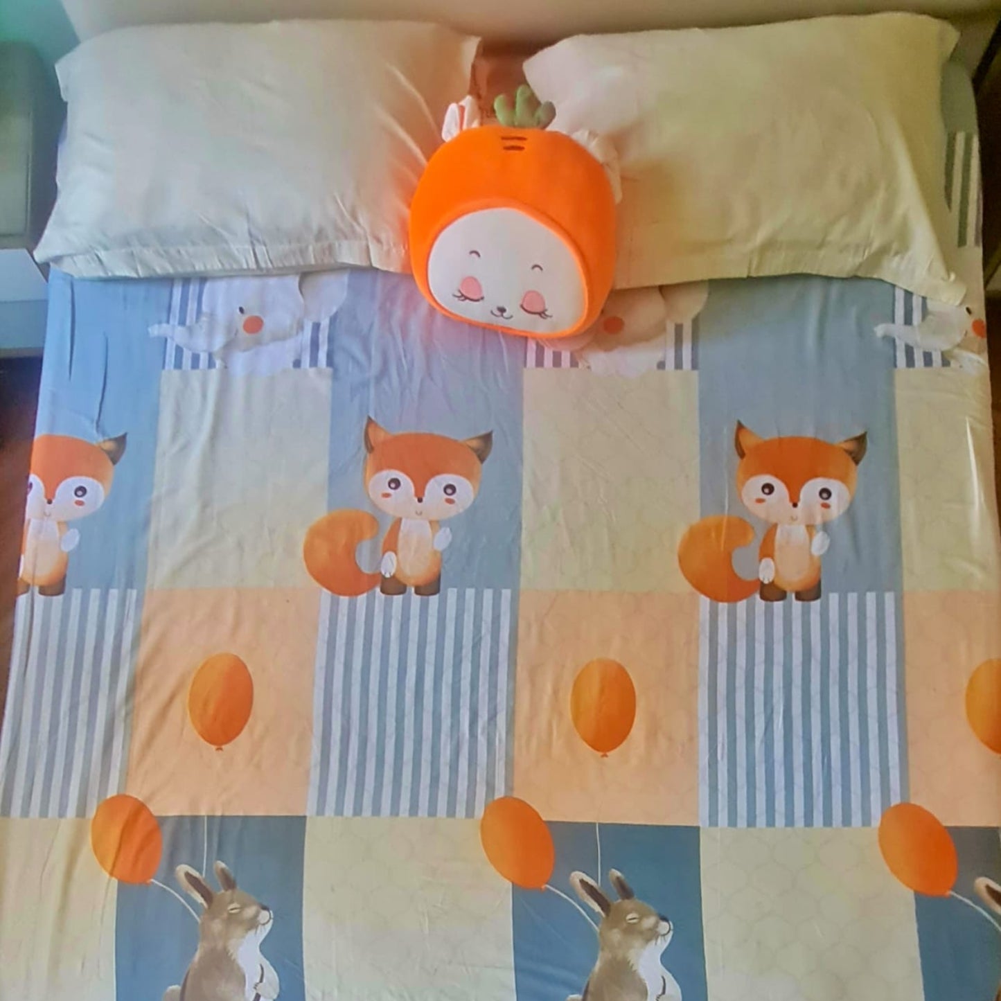 Tropical Animal Kids King Pure Cotton Bedsheet- Multicolour