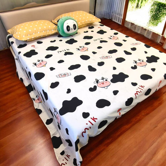 Kids Queen Glaze  Cotton Bedsheet —Moo Magic