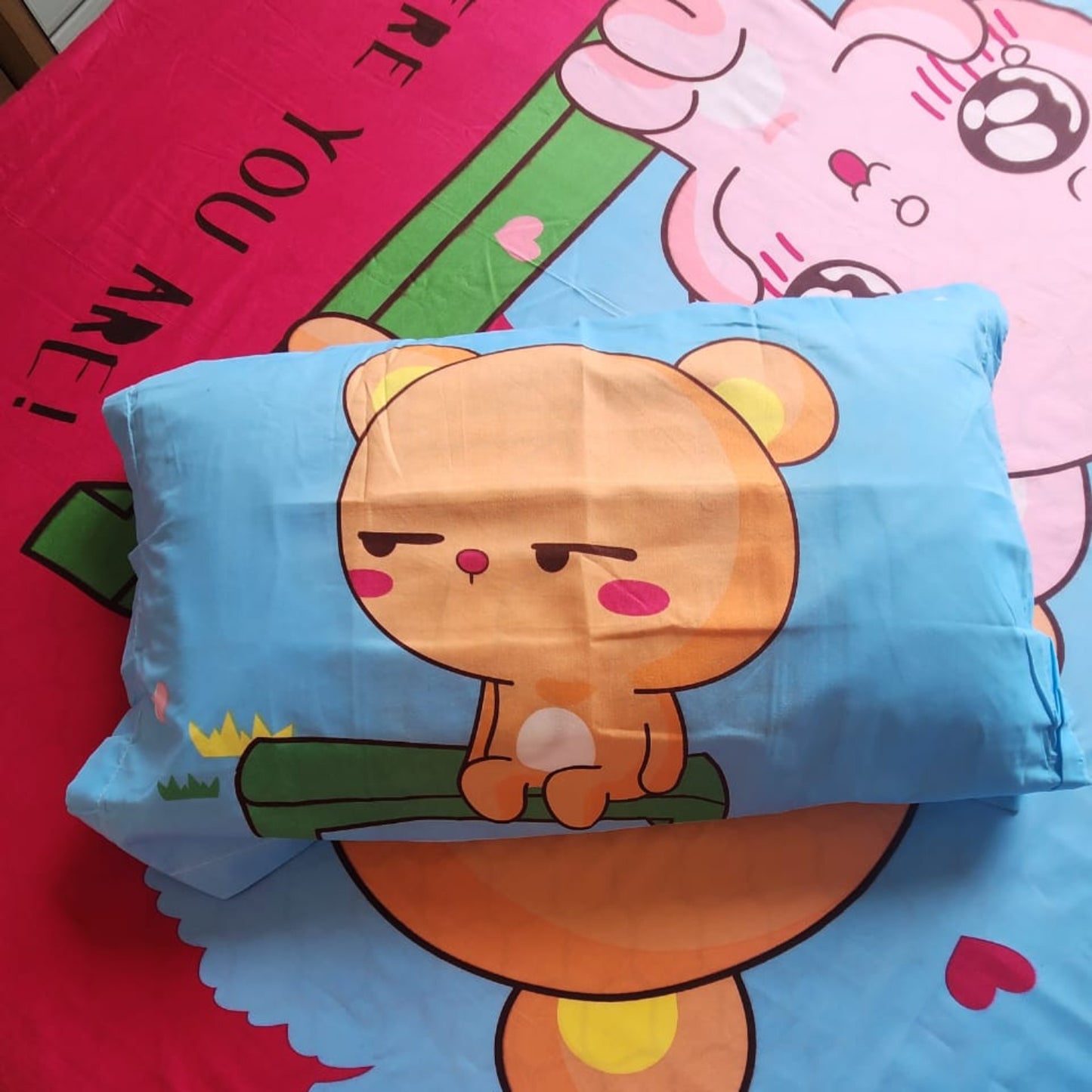 Kids Queen Glaze  Cotton Bedsheet —Cuddly Bears