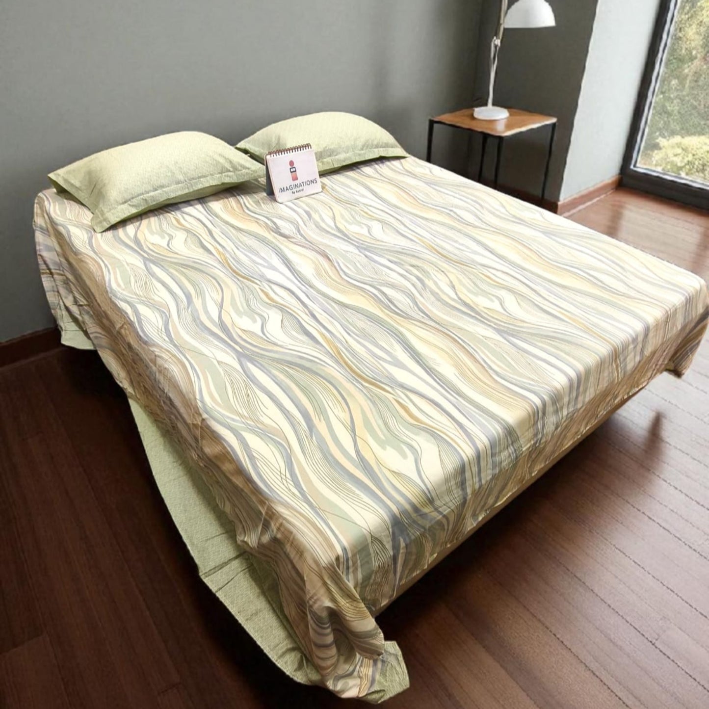 Geometric King Pure Cotton Bedsheet — Multicolour-M01
