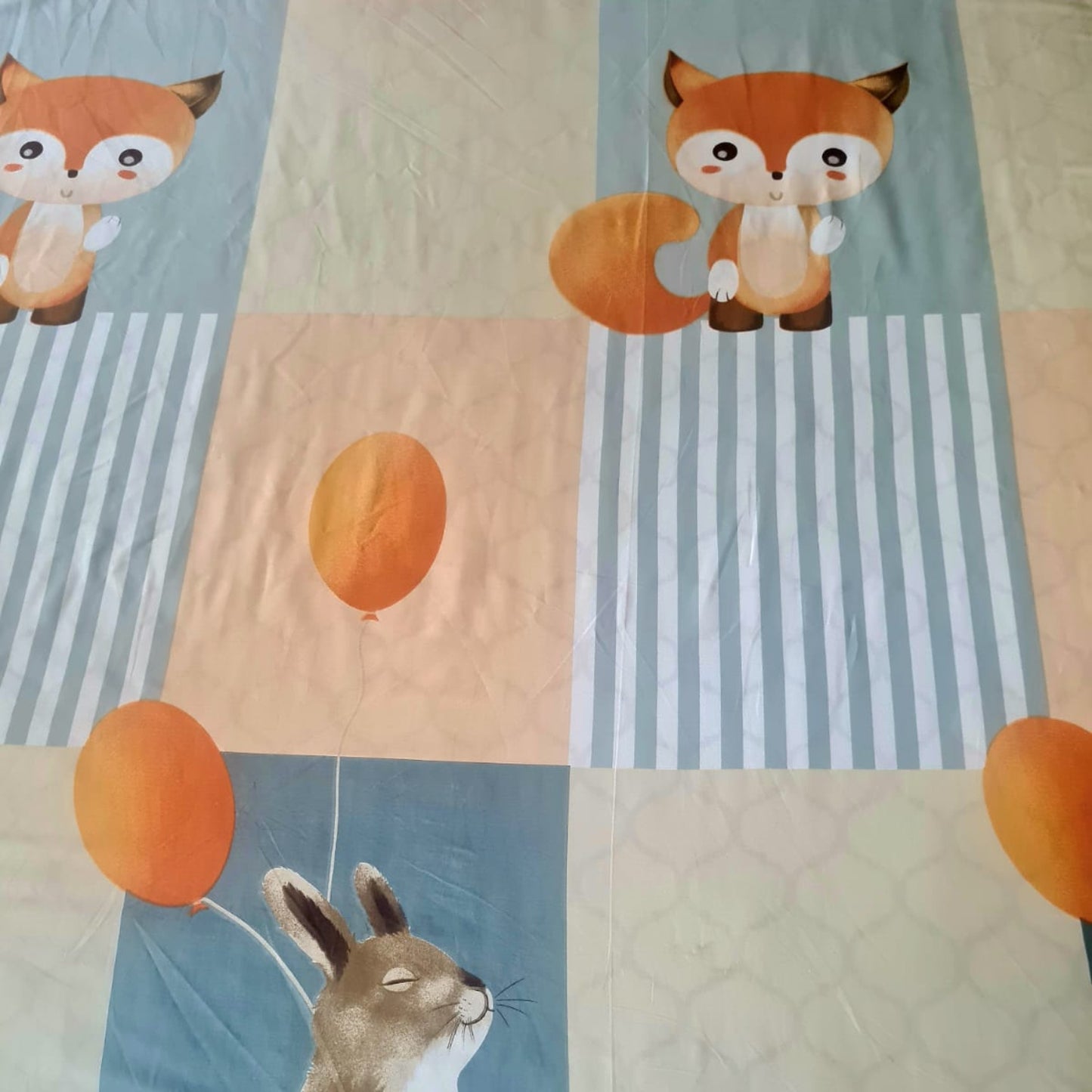 Tropical Animal Kids King Pure Cotton Bedsheet- Multicolour