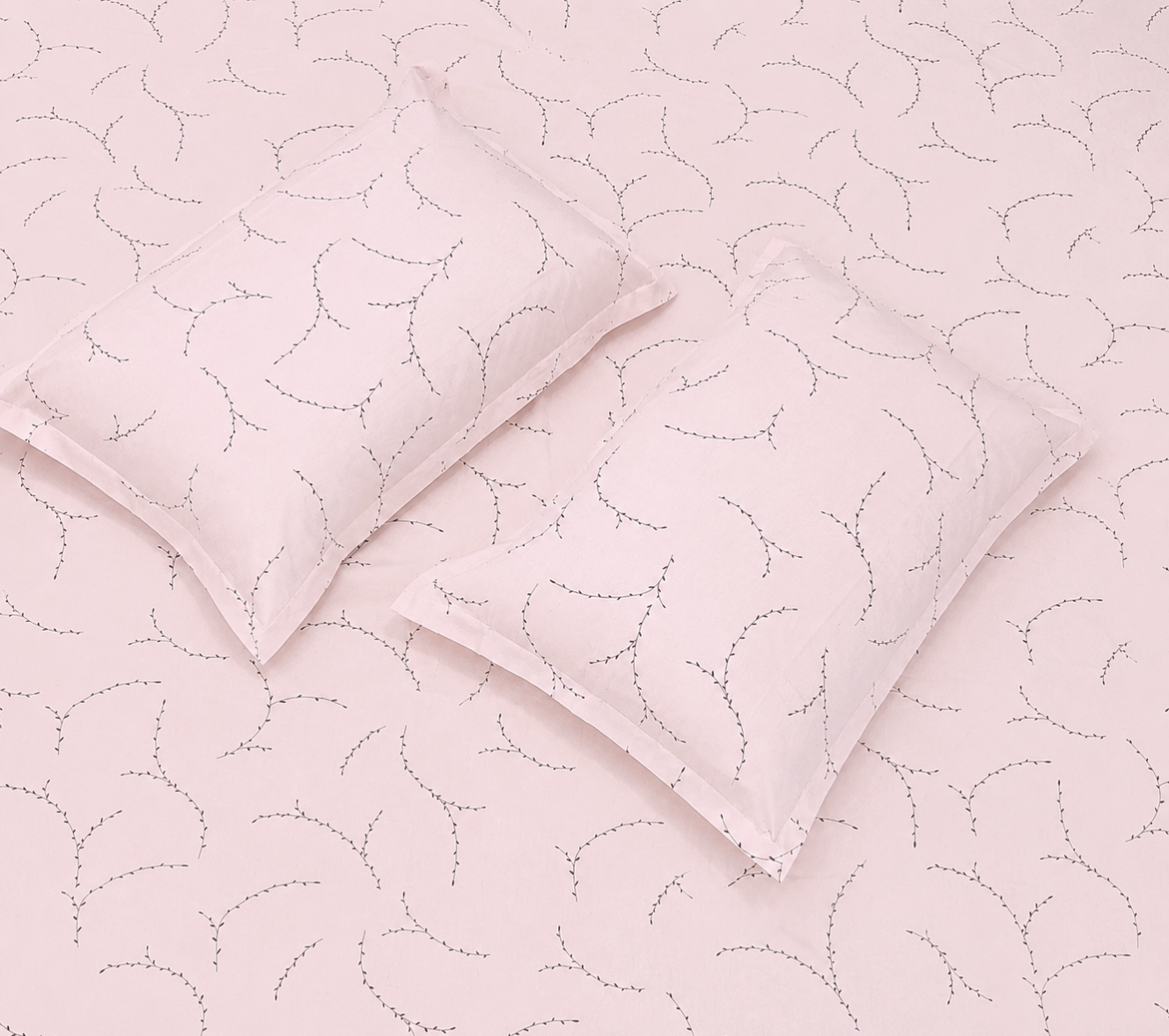 GeometricKing Pure Cotton Bedsheet — Pastel Pink