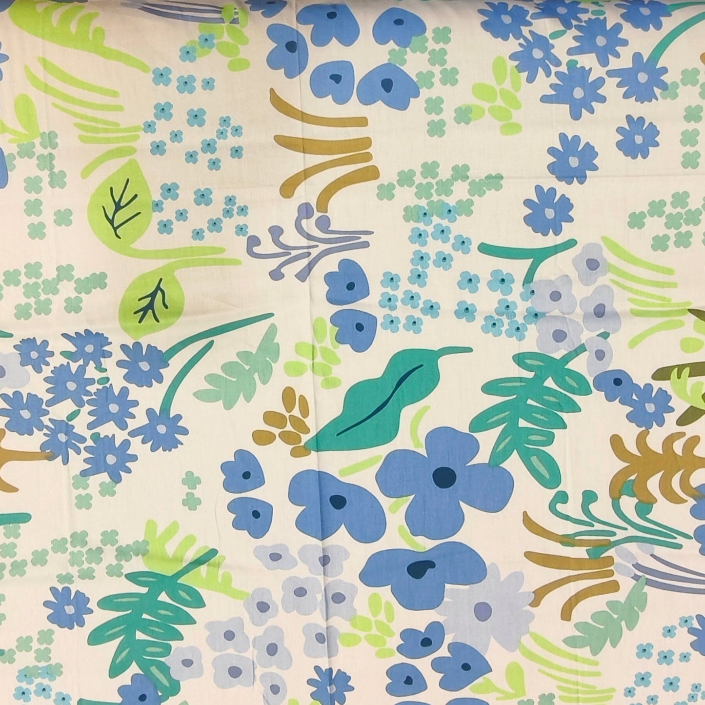 Floral King Pure Cotton Bedsheet —Aqua