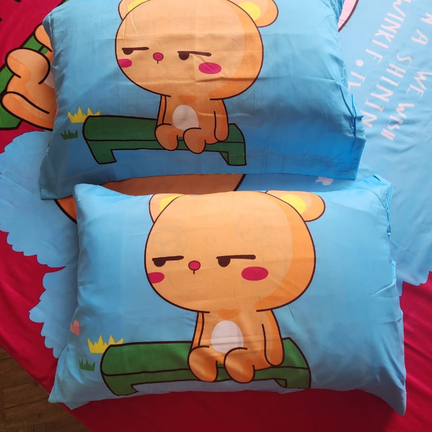 Kids Queen Glaze  Cotton Bedsheet —Cuddly Bears