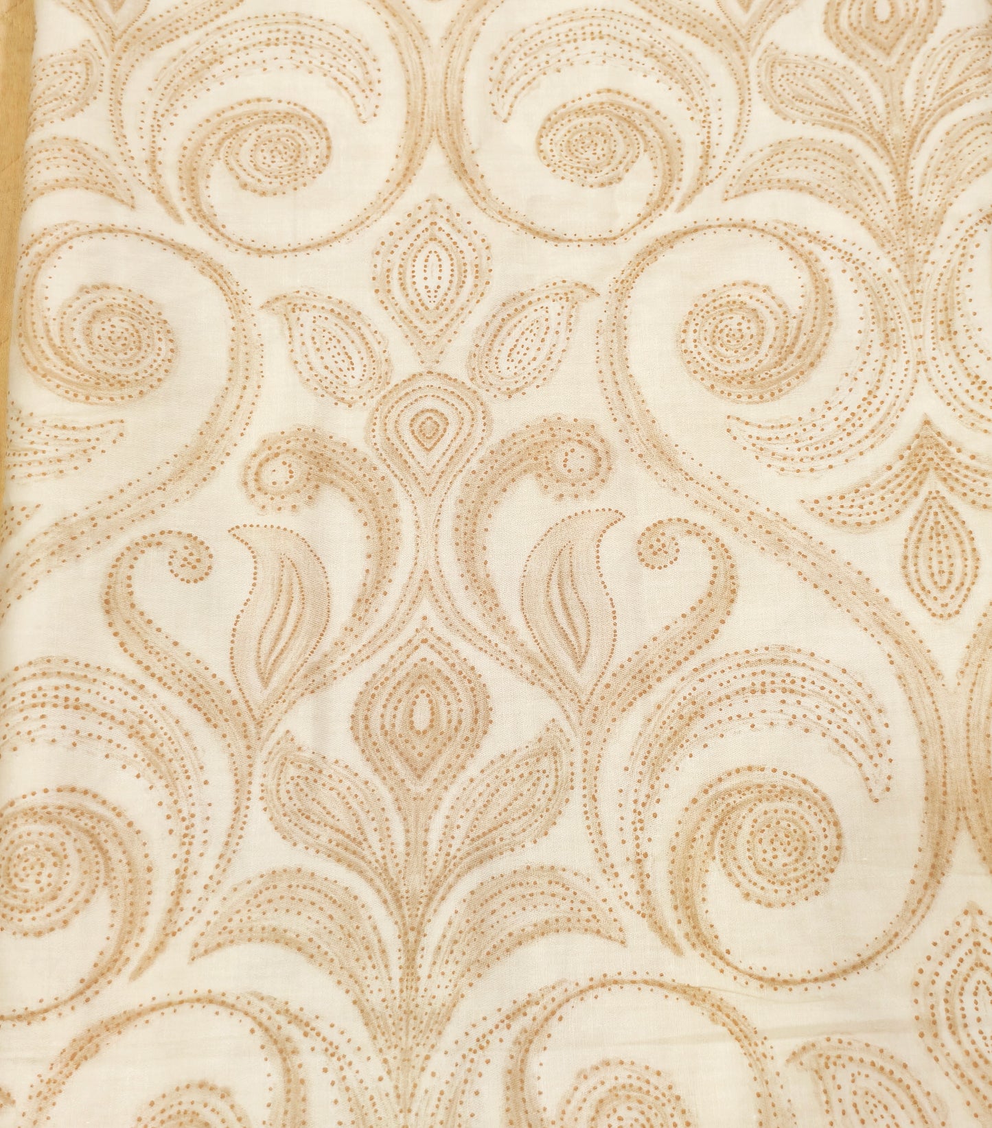 Geometric Queen Pure Cotton Bedsheet —Beige