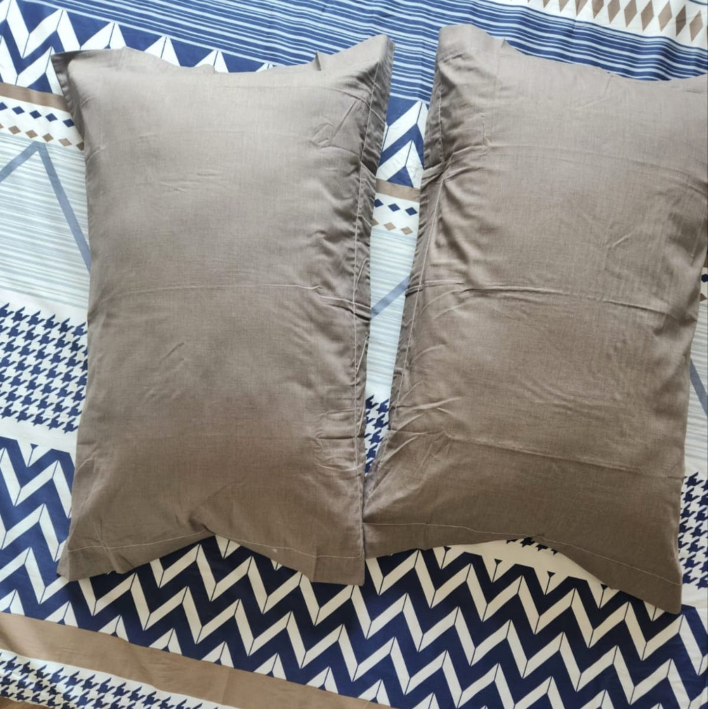 Geometric King Pure Cotton Bedsheet — Multicolour-M02