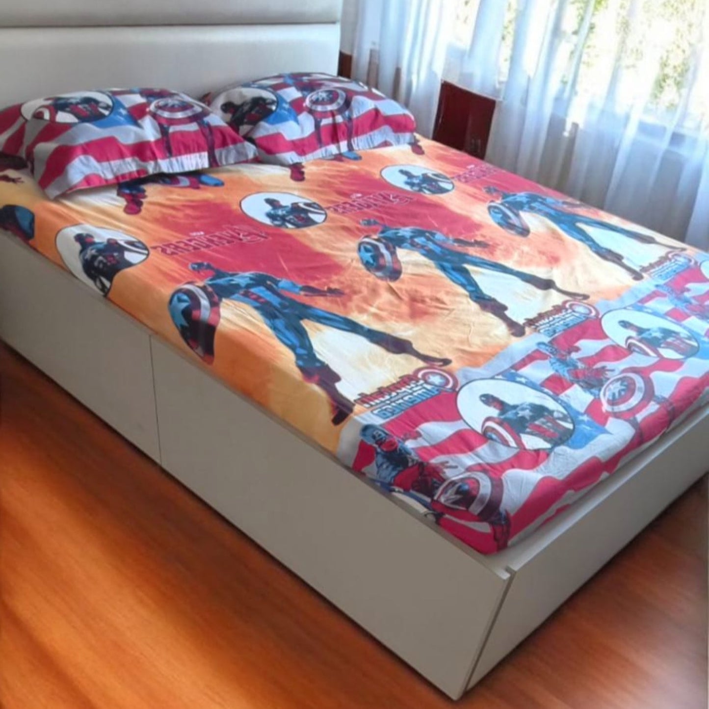 Kids Queen Glaze  Cotton Bedsheet —Avengers