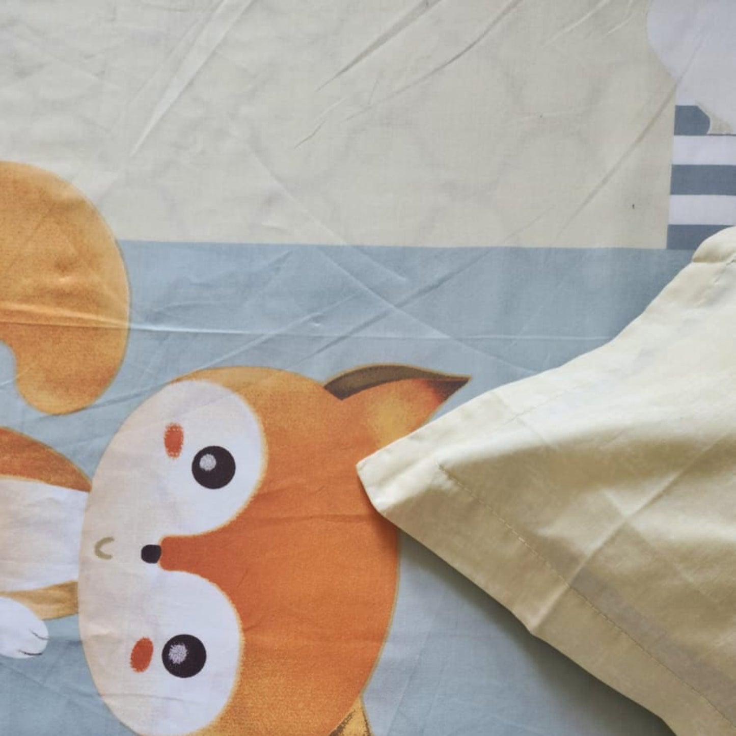 Tropical Animal Kids King Pure Cotton Bedsheet- Multicolour