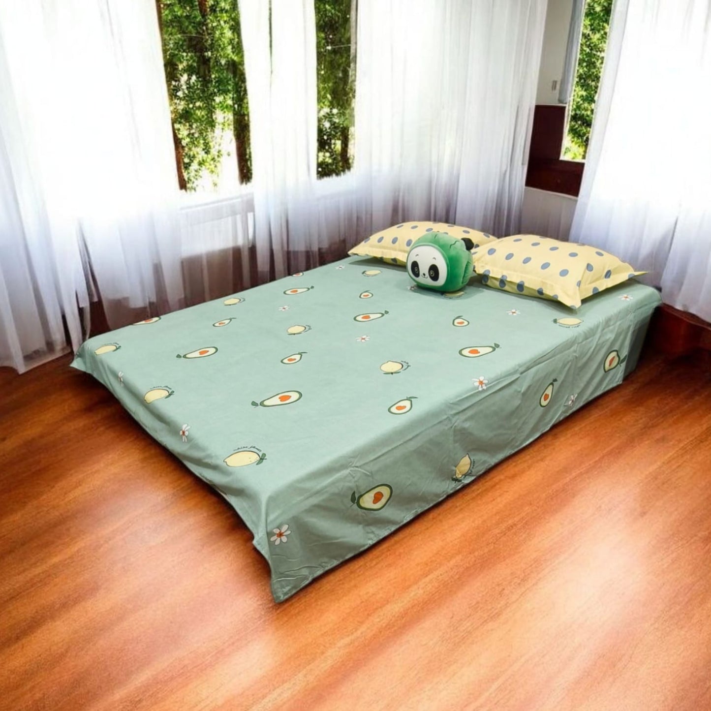 Kids Queen Glaze  Cotton Bedsheet —Fruity Fun