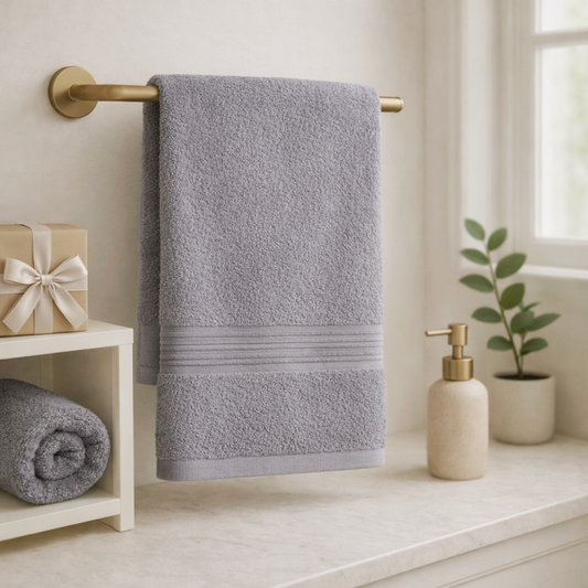 Premium Cotton Bath Towels- Grey