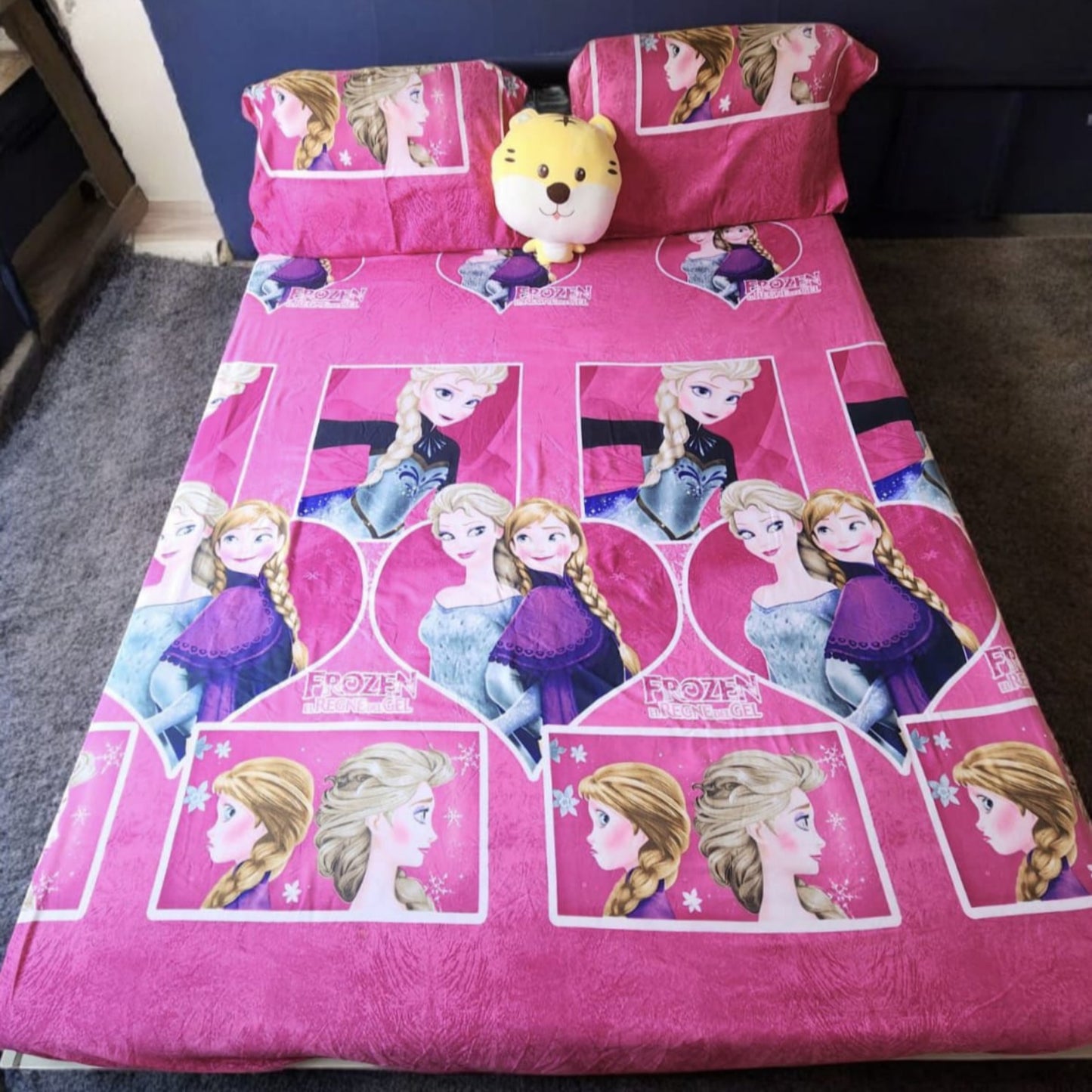 Kids Queen Glaze  Cotton Bedsheet —Frozen Dreams