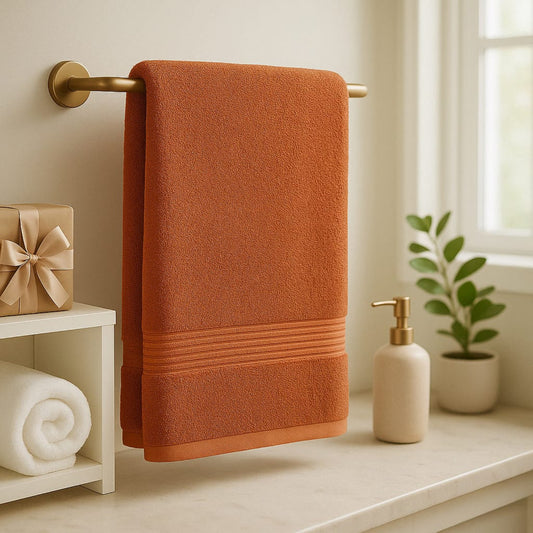 Premium Cotton Bath Towels- Mustard Yellow