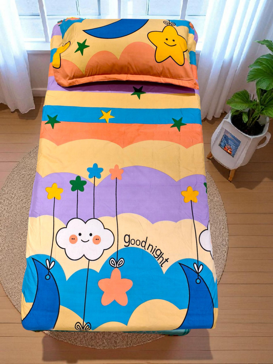 Kids Single Glaze  Cotton Bedsheet — Goodnight Stories