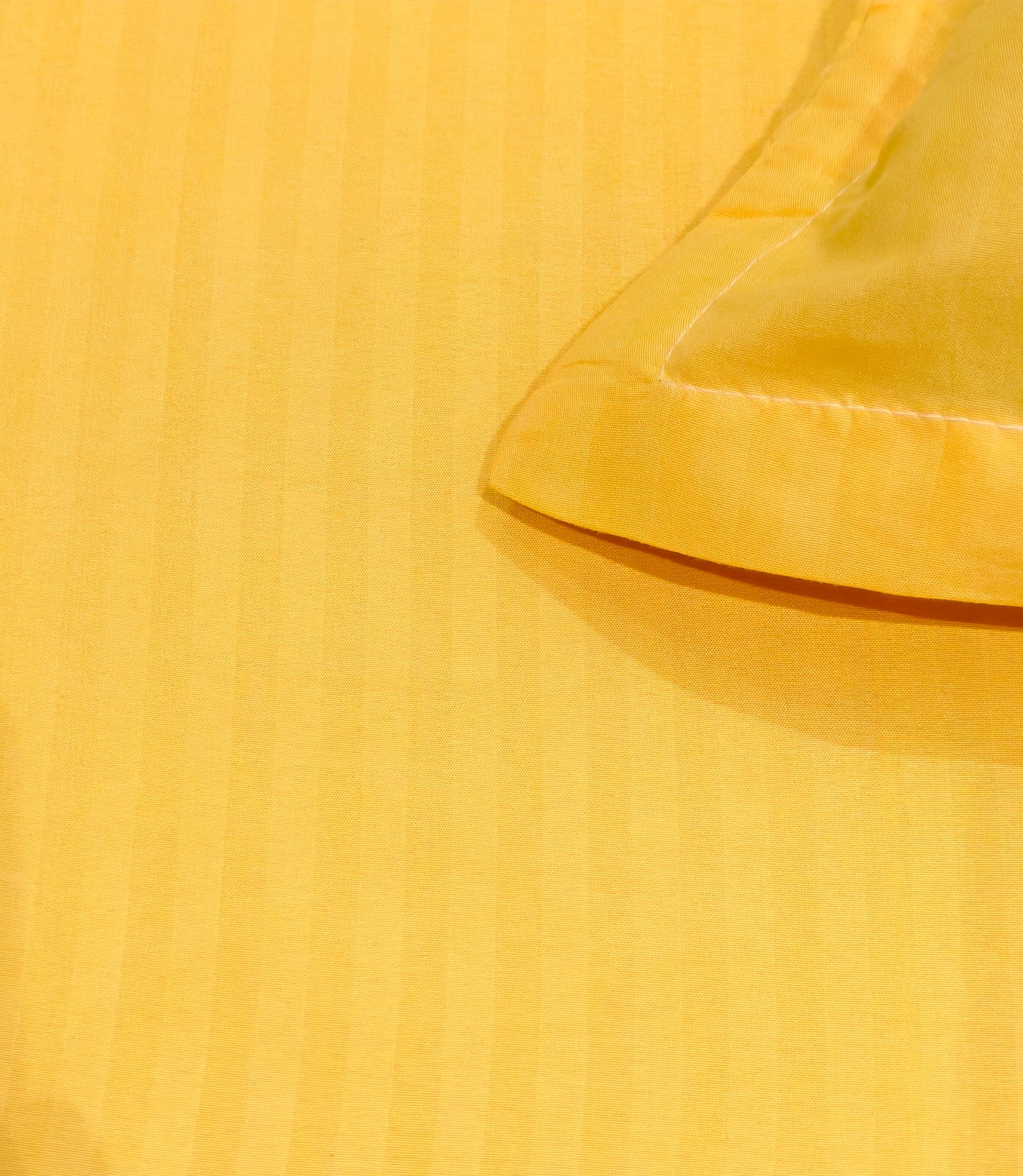 Geometric Single Glaze  Cotton Bedsheet — Yellow Stripes
