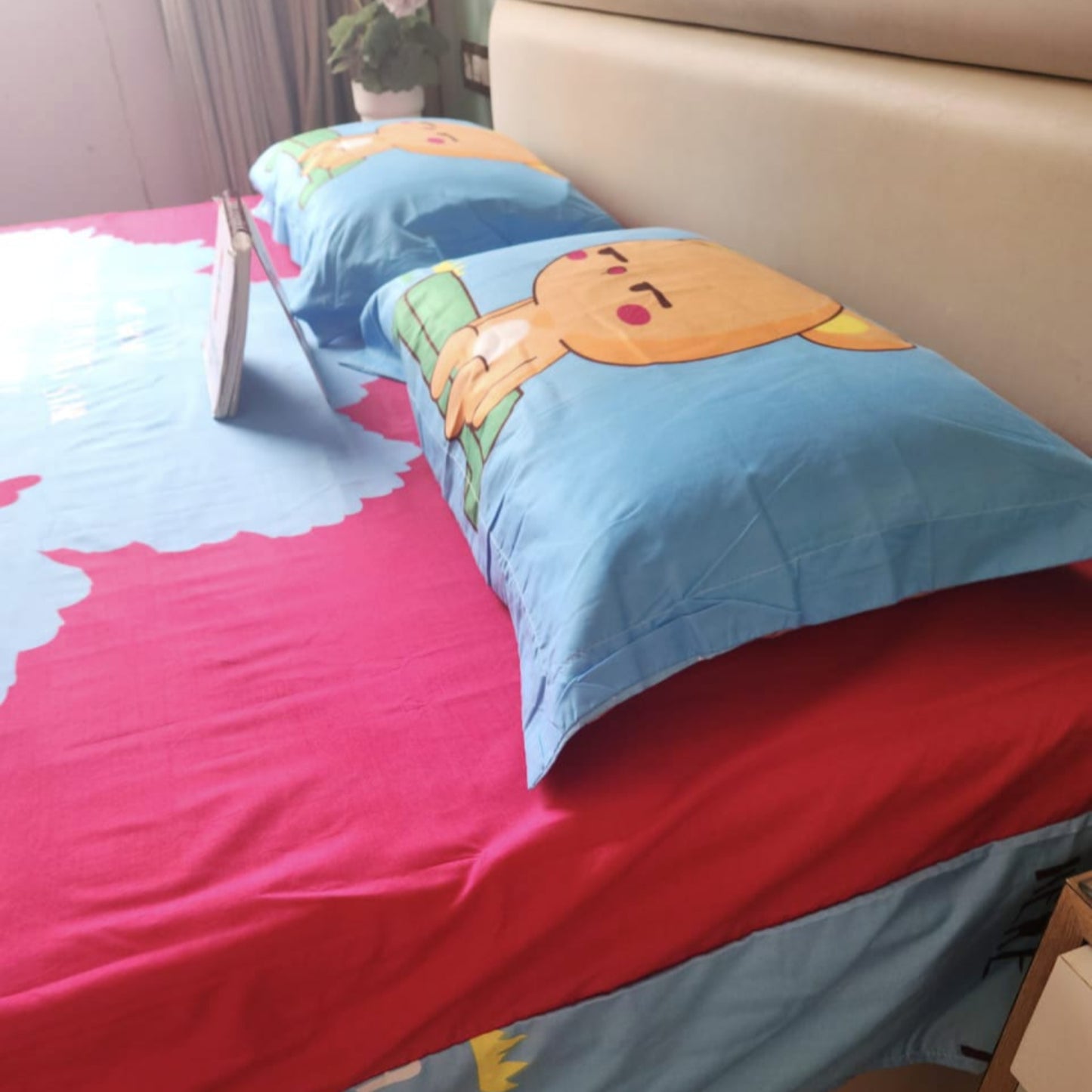 Kids Queen Glaze  Cotton Bedsheet —Cuddly Bears