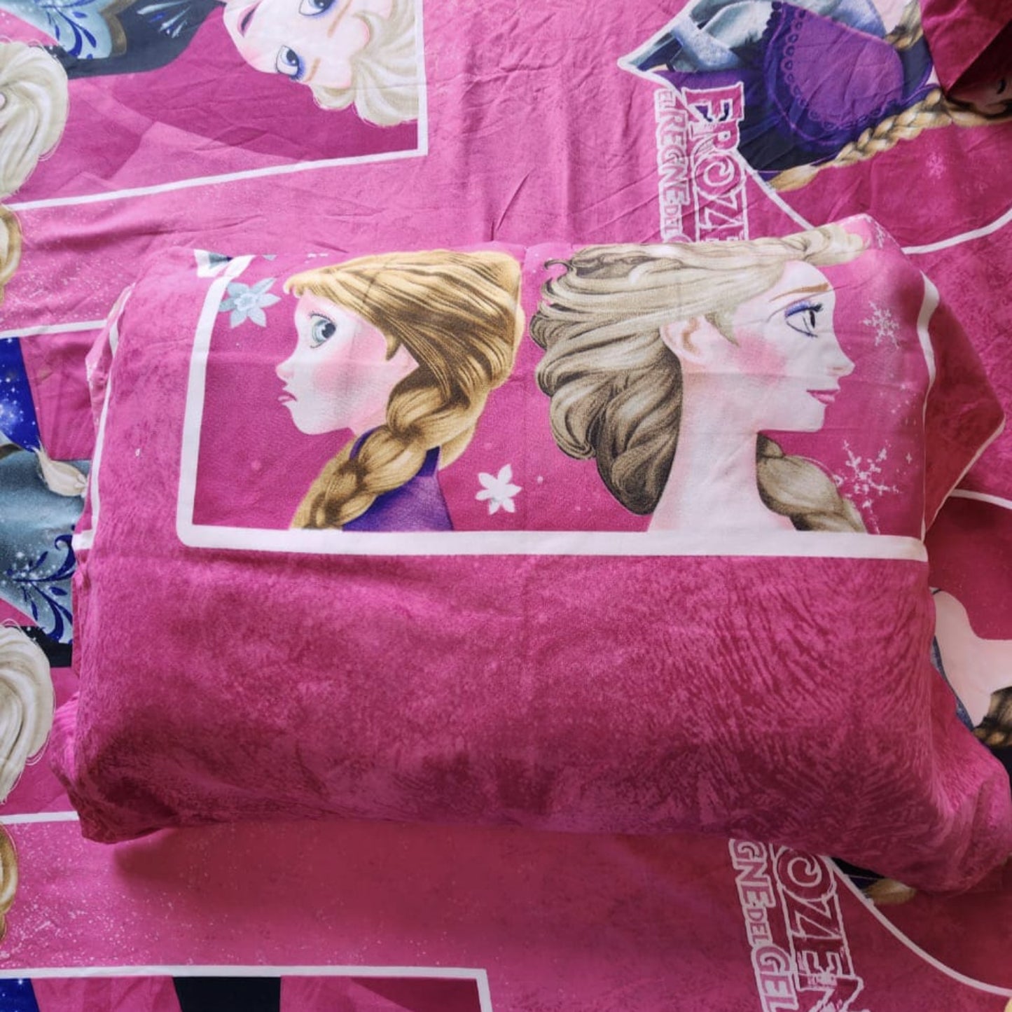 Kids Queen Glaze  Cotton Bedsheet —Frozen Dreams