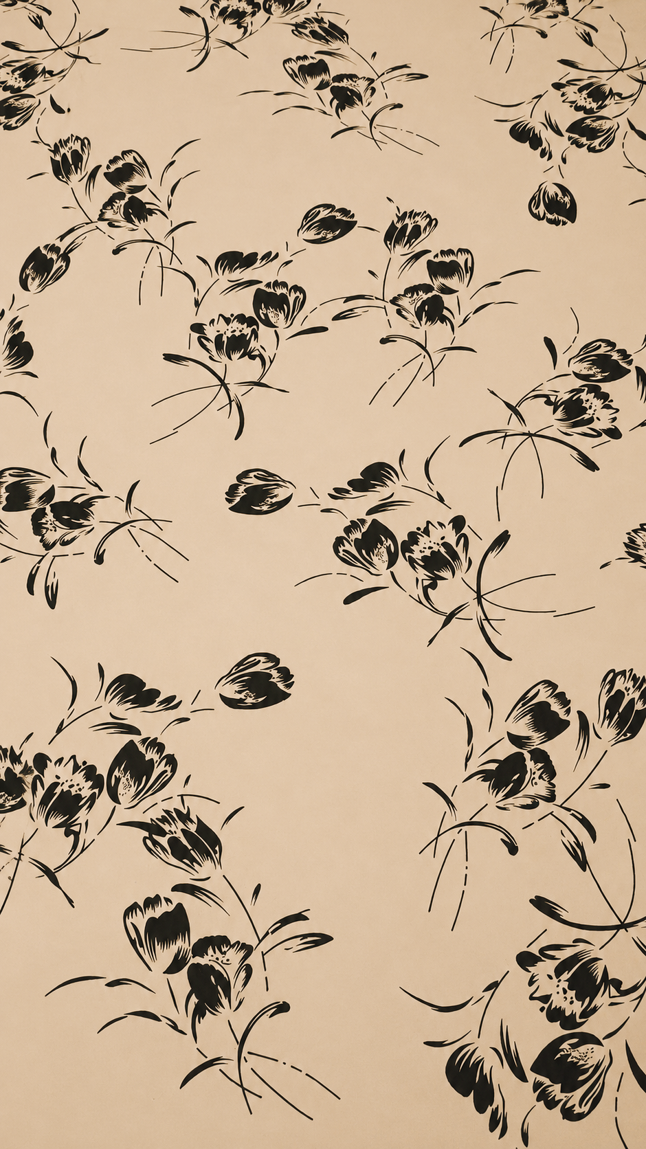 Floral King Pure Cotton Bedsheet —Beige