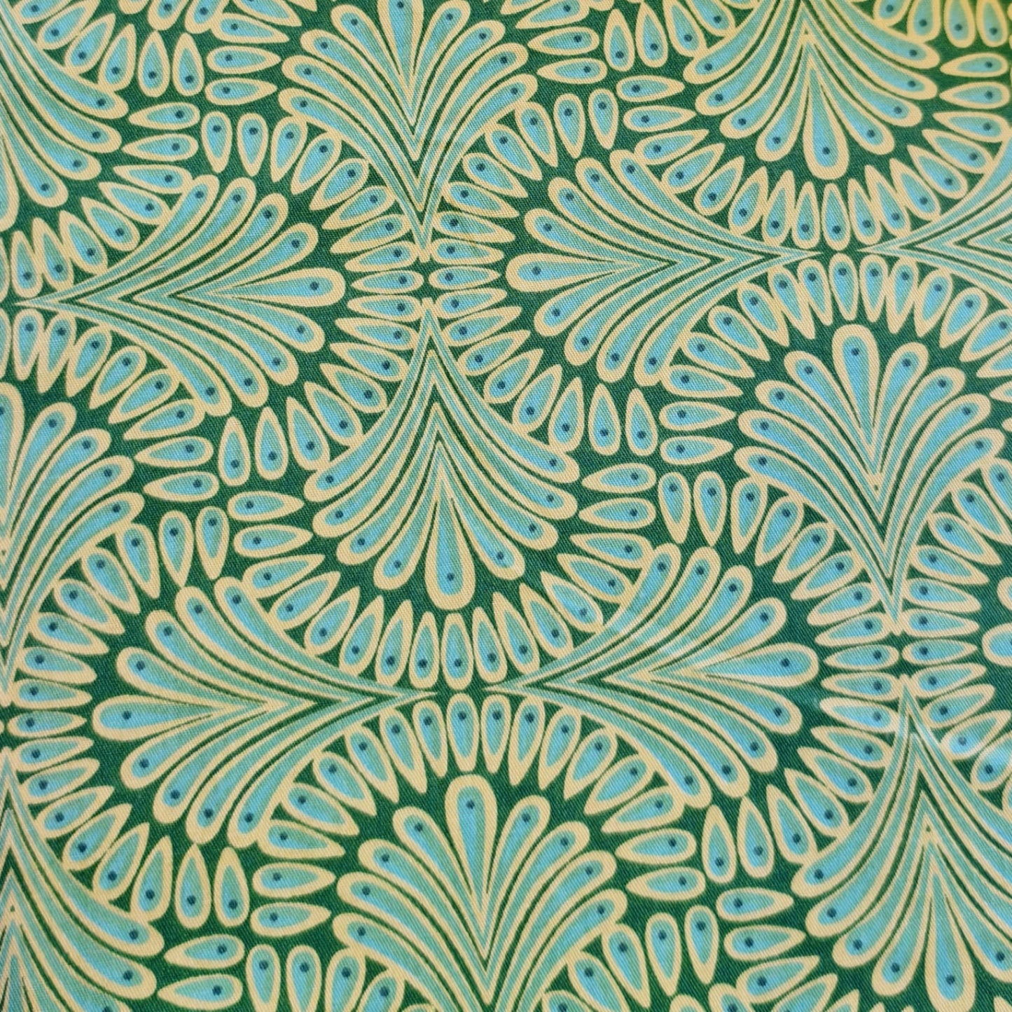 Geometric King Pure Cotton Bedsheet — Green