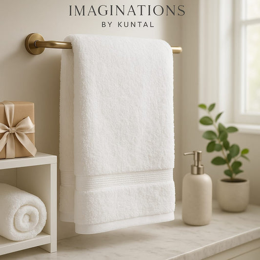 Premium Cotton Bath Towels- White
